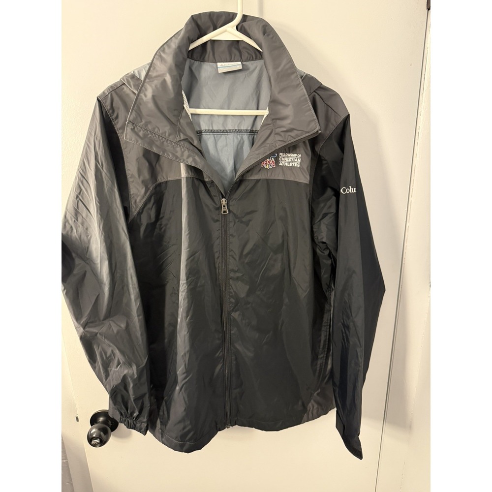 Columbia FCA Men's Hodded Rain Jacket Windbreaker Sz M
